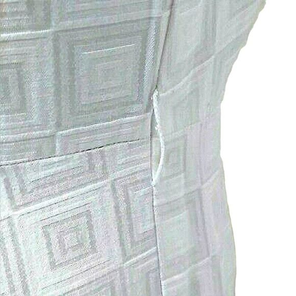 Alex Marie White Midi Sleeveless Square Print Pattern Cocktail & Party Dress -14 - Picture 2 of 8